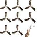 8 PCS Cat Wand Attachment Funny Spinning Feather Propeller Cat Toy Refill Cat Propeller Toy with Bell Cat Wand Attachment Replacement for Cats, Kittens, Cat Wand Toy