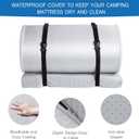 Memory Foam Camping Mattress Pad 3 Inch Thick, Portable Sleeping Pad with Waterproof Cover, Portable Roll Up Cot Mattress Pad Floor Mat for Travel Truck Bed Tent
