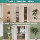 Closet Bifold Door Hardware & 30 Inch Track 2-Pack Kit, Combine for 60" 5 ft Door, Bi Folding Doors Puerta Repair Replacement Kit, with Rail Floor& Top Bracket Pivot Pin Guide Roller Hinge Knob