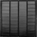 HVAC Premium 16" w X 25" h Steel Return Air Grilles - Sidewall and Ceiling - HVAC Duct Cover - Black [Outer Dimensions: 17.75" w X 26.75" h]
