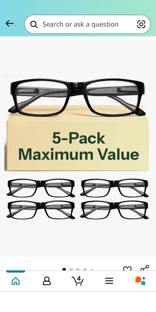 Gaoye Professional Reading Glasses for All Day - Computer Readers with Blue Light Protection - Value Pack, Magnification Strength: 1.5 x