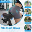 CDYWD New Noseless Bike Seat for Men Women Comfort, Extra Wide Soft Padded Bicycle Seat, Large Comfortable Bike Saddle for Peloton, Stationary Exercise Bike, Ebike, Scooter, Beach Cruiser, City Bike