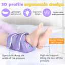 3D Heel Protectors Bed Sore Pillow Cushion for Pressure Sores,Foot Pillows Support Boot for Bedridden Patients SuppliesPurple 1 piece