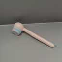 Electric Body Brush Back Scrubber Long Handle Bath Brush Rechargeable Silicone Body Scrubber Waterproof Shower Brush for Body Deep Cleaning Bath Brush with 4 Spin Brush Heads, Pink