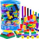 Dimple Building Blocks for Toddler (300 Pcs) Stacking Toys & Puzzle Games for Learning and STEM Fun Montessori Toys, Educational Baby Blocks Age 3+ Toddler Boy & Girl Birthday for Kids