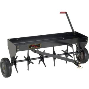 Brinly PA-403BH-A2 Tow Behind Plug Aerator with Universal Hitch, 40", Matte Black