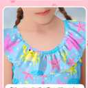 Girls One Piece Swimsuits Toddler Cute Ruffle Bathing Suits Quick Dry Beach Swimwear Size 2-7 Years (5-6 Years, Sea Animals)