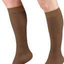Truform Sheer Compression Stockings, 15-20 mmHg, Women's Knee High Length, 20 Denier, Espresso, X-Large