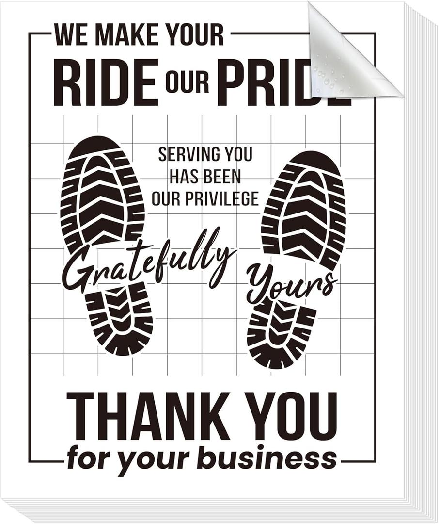 100 Pcs Paper Floor Mats for Cars 17"x22.5", Disposable Floor Mats for Car Detailing, Waterproof Automotive Floor Protector Paper Pads for Auto Detailing Dealership Supplies, White Large