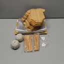 Bonerwhite 74 Pcs 12 Sets Baby Shower Game Prizes Gift Bulk for Guest Winner Bamboo Clothing Shaped Cheese Charcuterie Board Spoon Fork Butter Spreaders Thank You Tag Gift Bag for Baby Shower Favors