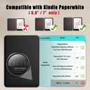 ForeverSong Magnetic Case for Kindle Paperwhite (6.8"/7") - Auto Wake/Sleep Cover with Dual Hand Strap, Card Pocket and Stand Feature, Compatible with Kindle colorsoft 2024.Palm Leaf