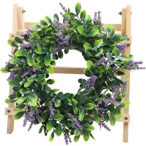 Spring Wreath for Front Door, Artificial Green Wreath for Indoor Outdoor Porch, Window, Home Party Wedding Party Decorations