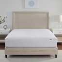 Serta Power Chill Cooling King Mattress Pad, Elastic Fitted Mattress Protector, Soft and Breathable Pillow Top Cover, 18" Deep Pockets for Secure Fit, Machine Washable, White