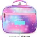 2 x mibasies Kids Lunch Box for Girls Toddler, Insulated and Reusable Lunch Bag for School, Unicorn (2.5L)