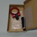 Rear Bumper Tow Hook Compatible with Chevrolet Corvette C8 2020-2026, Race Style Rear Tow Hook O-Ring, Exterior Tow Hook Trailer Hitch Accessories (Red)