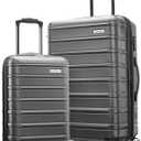 Samsonite Omni 2 Hardside Expandable Luggage with Spinner Wheels, 2-Piece Set (19/24), SOLID CHARCOAL
