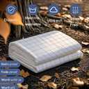 Grounding Sheets Queen Size, 20% Pure Silver Fiber + 80% Organic Cotton, Grounded Sheet Earth Connected Bedding Fitted Earth Sheets