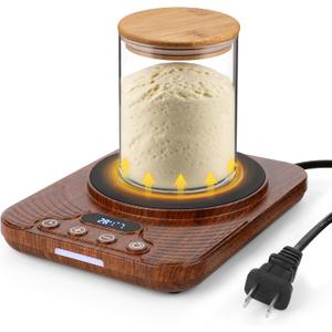 Sourdough Starter Warmer, Precise Thermostat Control (70-110F), Sourdough Warming Mat, Intelligent Memory & 24H Timer, Sourdough Heating Mat for Home Baking & Fermented Dough