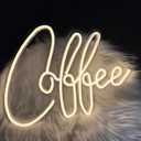 Coffee Neon Sign Bar Wall Decor,Adjustable Brightness Led Lights Sign,USB Powered Neon Light for Coffee Bar,Home Bar,Hotel(Yellow)
