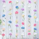 K KUMEED 6 PCS Wildflowers Artificial Flowers Decorations,Hanging Flowers Garland with Hooks Spring Wild Flowers for Wedding Party Background Birthday Baby Shower Home Birthday Decorations