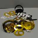 60th Birthday Decoration Kit, Happy 60th Birthday Banner Bunting Swirls Streamers, Triangle Flag Banner for Birthday Party Decorations Supplies Black and Gold 60th