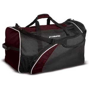 CHAMPRO Varsity Football Equipment Bag With Shoulder Carry Strap, Laundry and Helmet Bags (MAROON)