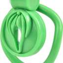 2 x Sissy Chastity Cage Lock 4 Rings Vagina Penis Cage Sissy Sex Toys Breathable Resin Cock Cage for Sissy Men(Green)