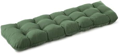 IPYNBAP Outdoor Bench Cushion, 48x18x5 Inch, Waterproof Bench Cushion for Outdoor/Indoor Furniture, Tufted Patio Bench Seat Cushion, Fade Resistant Outdoor Cushions for Porch Swing Couch, Dark Green