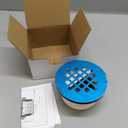 Brushed No Caulk Shower Drain, Welsan PVC Compression Shower Floor Drain with 4-1/4" Stainless Steel Round Grid Strainer Cover, Brushed Nickel