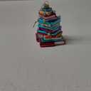 Christmas Book Tree 3D Glass Ornament, Book Tree Glass Ornament, Book Lover Gift, Bookworm Gifts, Xmas Winter