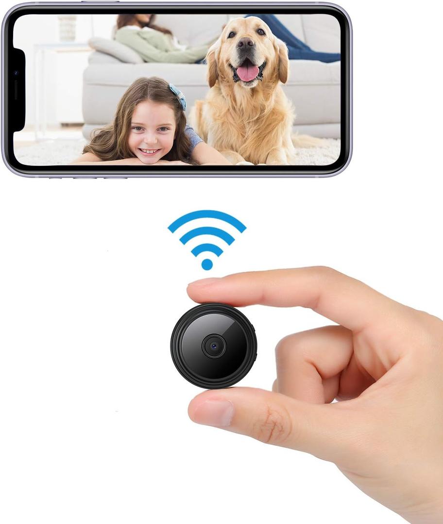 Secrect Camera Mini Spy Camera WiFi Hidden Camera Video Recorder Small Camera for Spying Room Camera Night Vision Home Security Camera Nanny Cam Pet Camera Baby Camera (Gray)