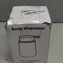 YAUKPH Matte Black Foaming Hand Soap Dispenser Plastic 11 oz - Modern Minimalist Style for Bathroom & Kitchen Countertop Refillable