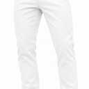 HUNGSON Mens Chinos Dress Pants Slim Fit Stretch Business Casual Golf Work Slacks Trousers (White)