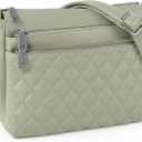 Purses for Women Crossbody Bags for Women Medium Crossbody Purses Shoulder Bags with Multi Zipper Pocket (Pale Green)