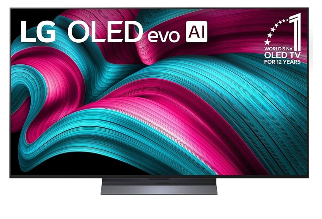 LG 55-Inch Class OLED evo AI 4K C5 Series Smart TV w/Dolby Atmos, Dolby Vision, HDR10, AI Super Upscaling 4K, Filmmaker Mode, Wow Orchestra, Alexa Built-in
