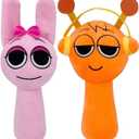 Sprunky Plush Toys(2Pcs), 8 Inch Soft Stuffed Plushies for Boys & Girls, Cute Game Inspired Plush Doll, Fun Birthday Gift, Toys for Collectors & Fans, Home & Party Decor (Orange+Pink)
