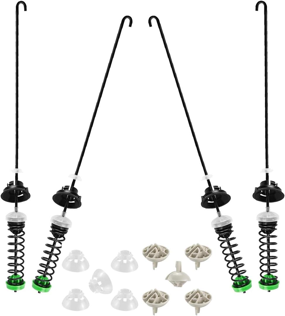 (2025 Updated) W11130362 WTW5000DW1 WTW5000DW2 MVWX655DW1 Washer Suspension Rod Kit for Whirlpool Maytag Kenmore Washer Parts Replaces W10594080 W10735786 & MoreFix Vibration & Noise, 23.2in