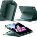 ESR for iPad Air 11 Inch Case M3/M2 (2025/2024), iPad Air 5th/4th Gen (2022/2020), Vertical Stand Cover, Multi Stand Angles, Ultra-Stable Case with Pencil Holder, Flip Series, Midnight Green