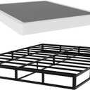 5 Inch Queen Box Spring, Low Profile Queen Size Box Spring Only, Sturdy Metal Frame Mattress Foundtion, Easy Assembly, Noise-Free