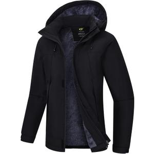 Pdbokew Women's Ski Jacket Insulated Snow Jackets for Women Black Medium