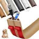 Floor Cord Cover, Floor Cable Cover, Cord Hider Floor, Soft PVC Self Adhesive, Extension Cord Covers for Floor, Prevent Cable Trips,for Offices, Gyms, Exhibitions (Light Brown, 4feet)