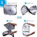 3 x Tesla Model Y Window Shade, Tesla Model 3 Sunshade with Triple-Layer Insulation, Custom Fit Sunshade for Tesla S, X, 3 and Y. This is The Best Tesla Model Y Sunshade, You Should Try it! (Battery Charging Icon)