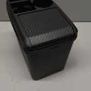 Multifunctional Car Trash Can with Mini Cup Holder, Spacious Backseat Floor Organizer Leak-Proof Vehicle Trash Can Bin Waste Container with Lip, Car Storage Box Suitable for Cars, Truck, SUV