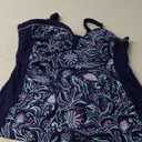 Talisea Women's Underwire Tankini Top Only Tummy Control Swimsuit Top Push Up Bathing Suit Top No Bottom Blue Flower L