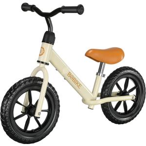 Bobike Toddler Balance Bike Toys for 2 to 5 Year Old Girls Boys Adjustable Seat and Handlebar No-Pedal Training Bike Best Gifts for Kids (White)