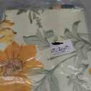 French Tablecloth for Round Table,Linen Orange Floral Wrinkle Resistant Tablecloths,Decorative Table Cover for Kitchen,Dining,Tea Party,Thanksgiving,Christmas,Diameter 67"-Milch