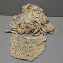 Eccliy 12 Pcs Reusable Mesh Grocery Bags Portable Cotton Produce Containers Washable Net Mesh Tote Bag Handle String Shopping(Beige)