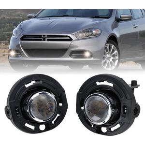 Fog Lights assembly Compatible With 2011-2016 Chrysler 3002011-2017 Chrysler 2002012-2016 Town & Country2013-2023 Dodge Challenger2014-2020 Jeep Grand Cherokee Replace#5182021AB2 PCS
