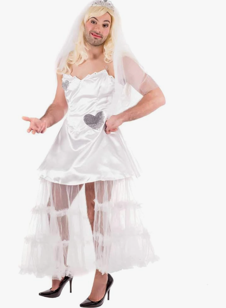 Fun Shack Bride Groom Costume - Adult Mens Wedding Dress, Funny Costume, M