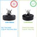 Blender Blade Fit for Ninja, Replacement Parts 6 Fin Male Blades with 4 Rubber Gaskets, Blender Accessories Compatible with Ninja Auto IQ BL620C BL660 BL740 BL780 QB3000, Only Fit 16oz Cups(2 Pack)